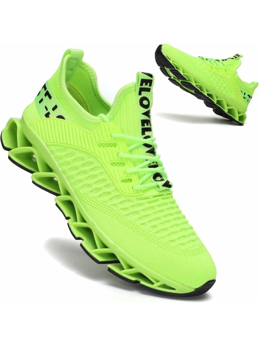 Women's Green Breathable Mesh Running Blade Non Slip Casual Basketball Shoes